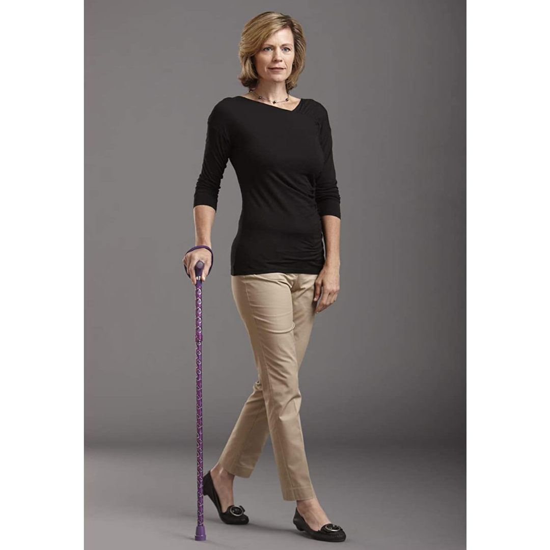 Folding Cane Switch Sticks® Aluminum 32 to 37 Inch Height Tango Print