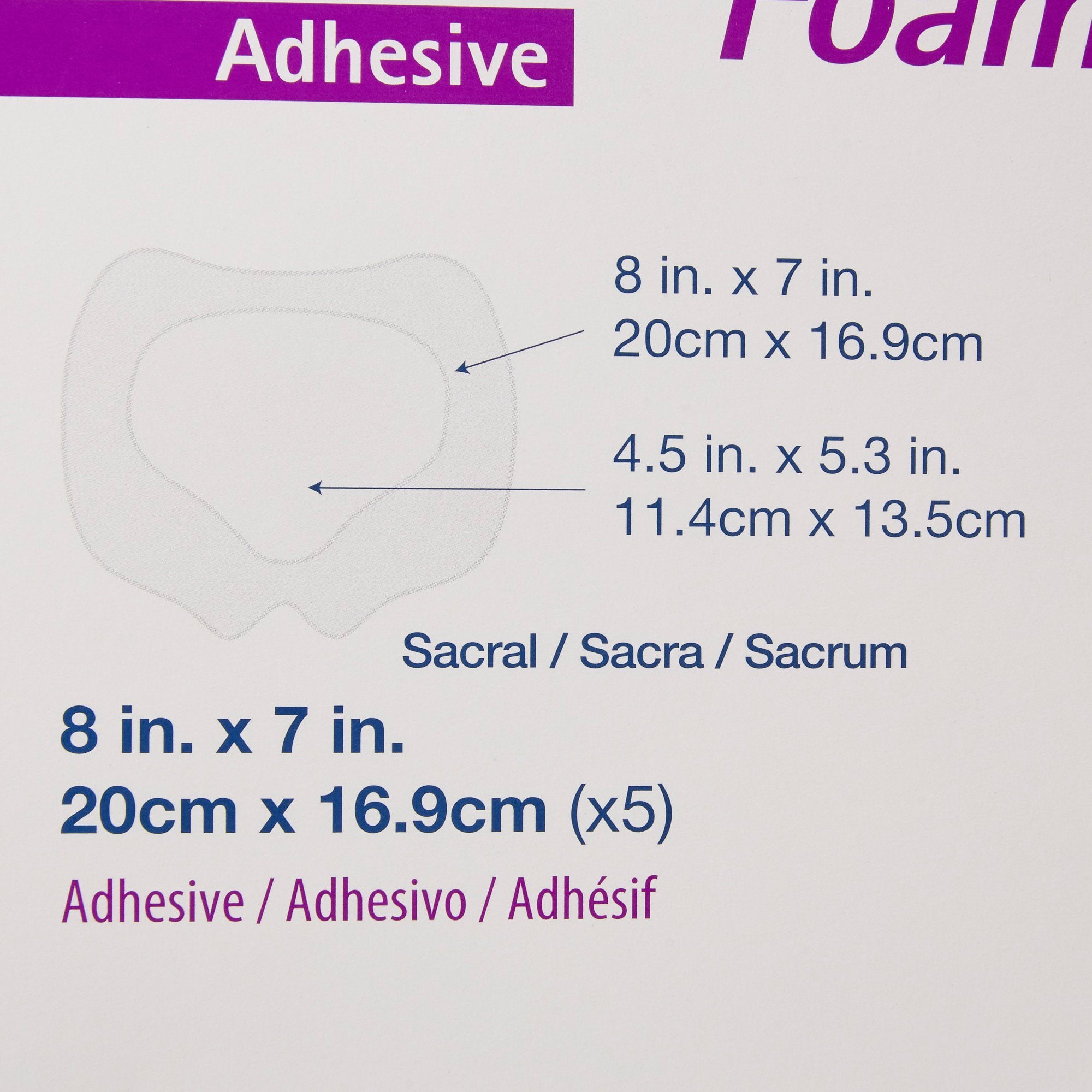 Foam Dressing Aquacel 7 X 8 Inch With Border Waterproof Film Backing Silicone Adhesive Sacral Sterile, Packaging Type- Each