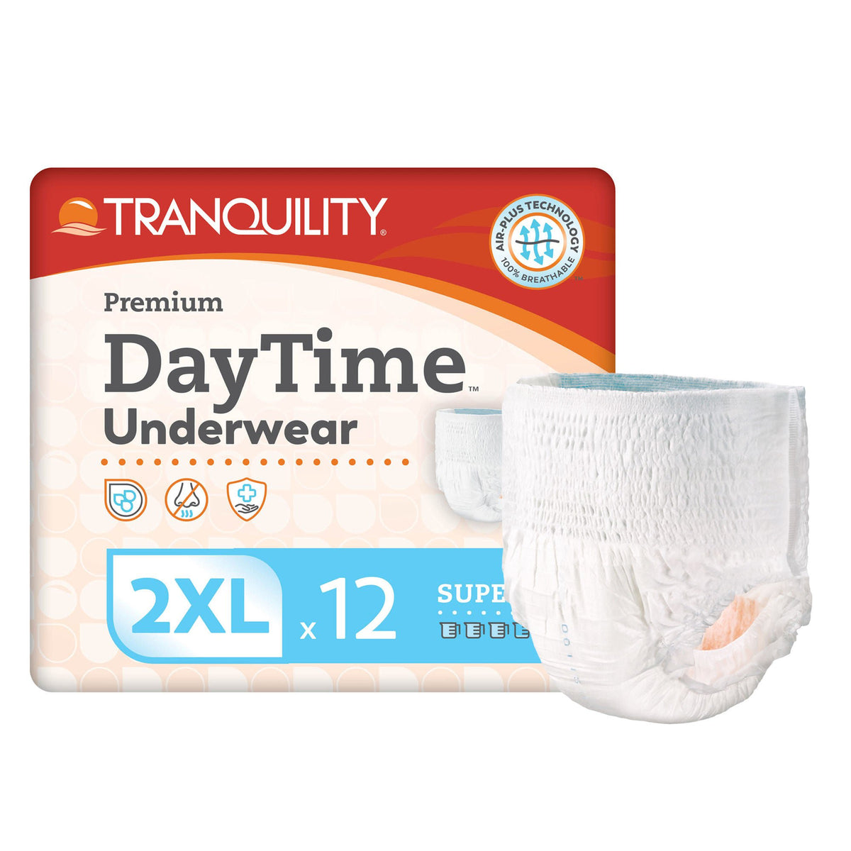 Tranquility Premium DayTime Absorbent Underwear – Heavy Absorbency, Medium, Large & 2X-Large 2X-Large · Case of 48