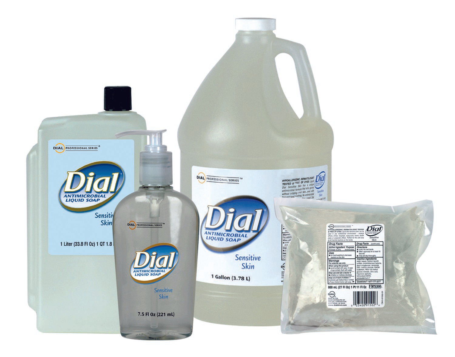 Antimicrobial Soap Dial Professional for Sensitive Skin Liquid 7.5 oz. Pump Bottle Floral Scent