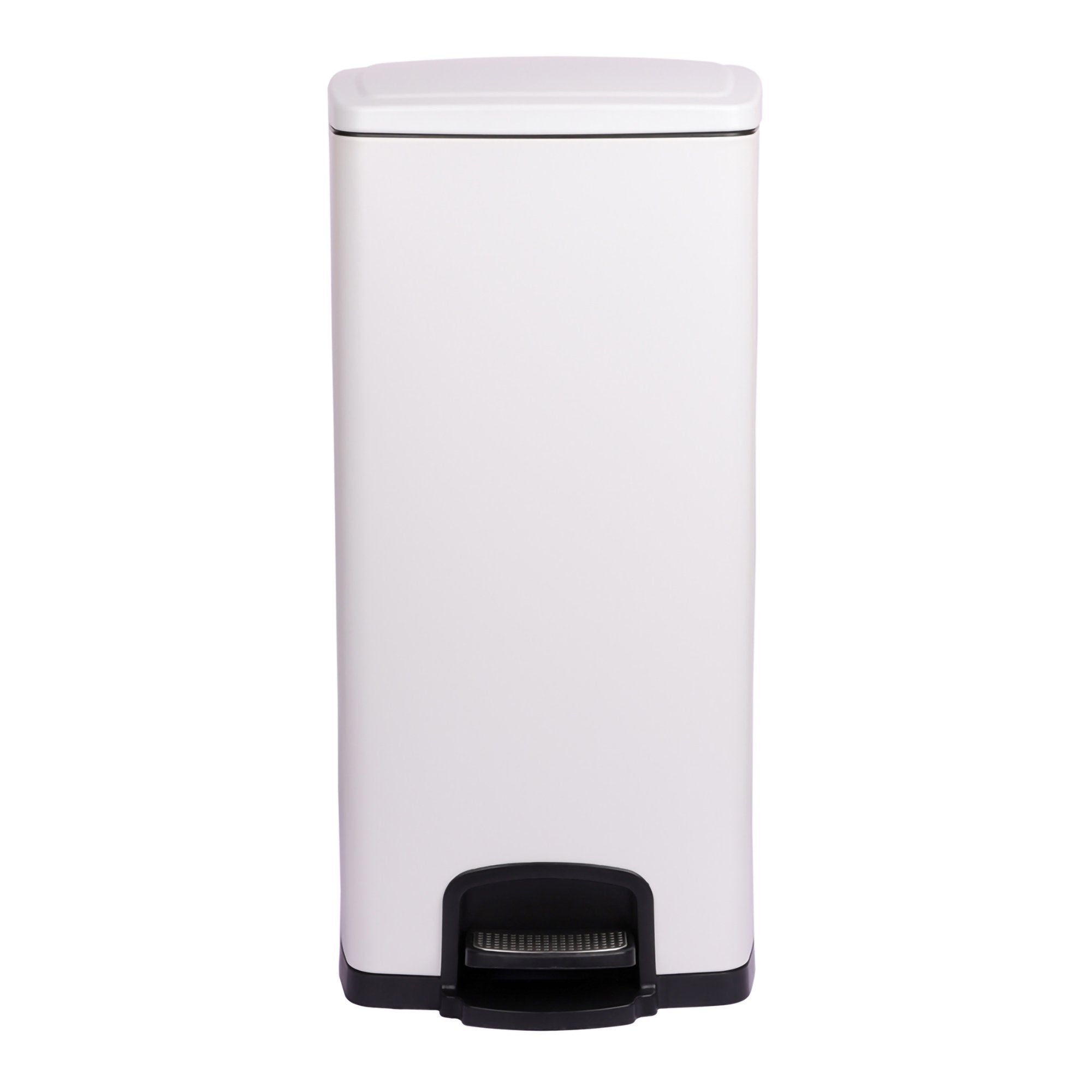 McKesson White Metal Square Trash Can