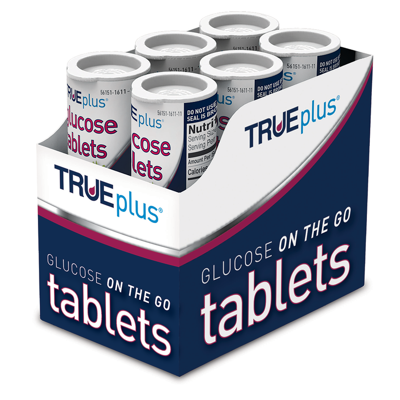 Glucose Supplement TRUEplus 10 per Bottle Chewable Tablet Raspberry Flavor, Packaging Type- Case