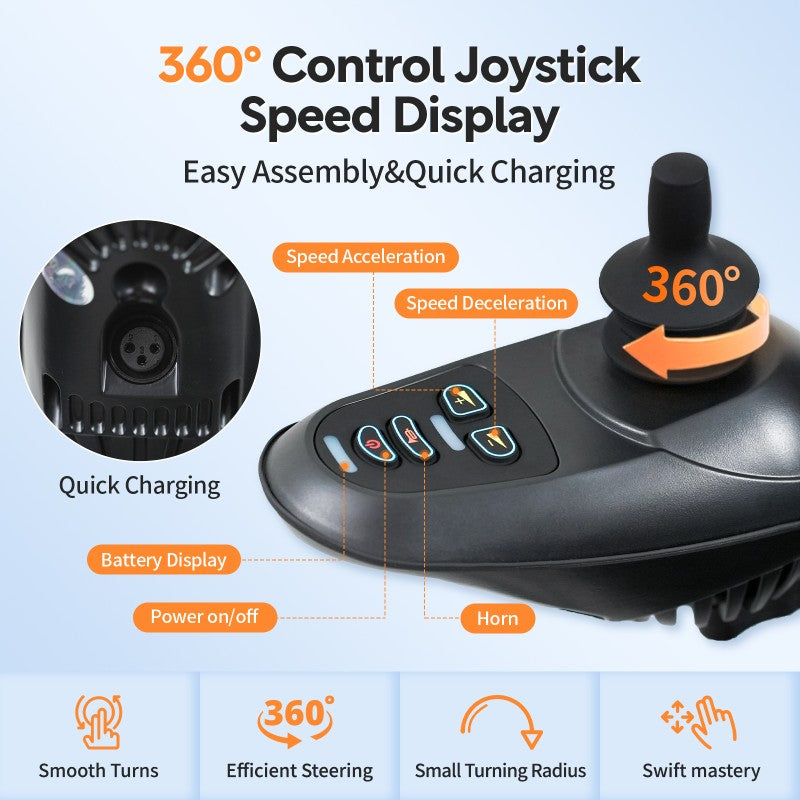 V53 Top-selling Power Wheelchair 10AH - Compact 10AH Battery