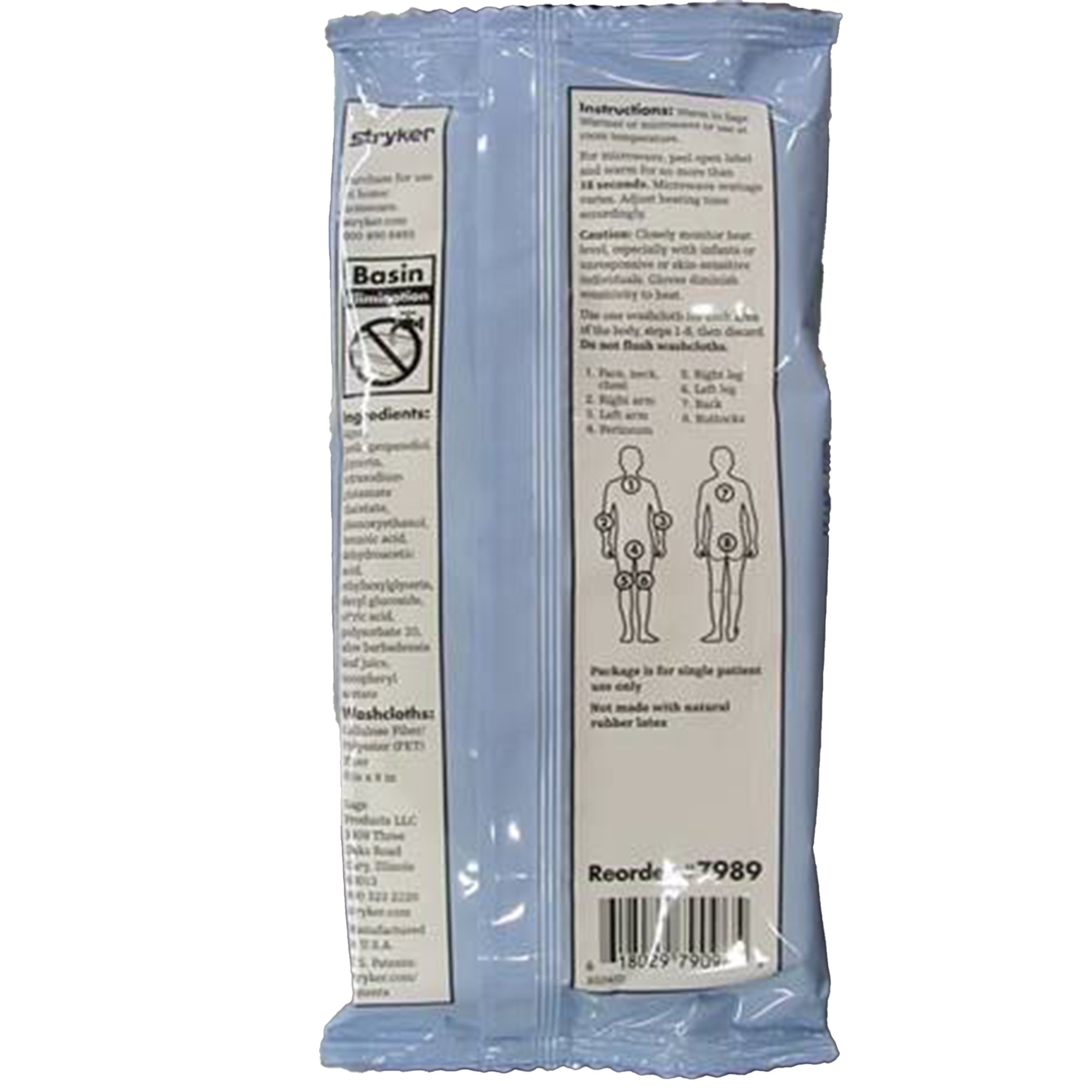 Rinse-Free Bath Wipe Sage Bath Soft Pack Unscented 8 Count