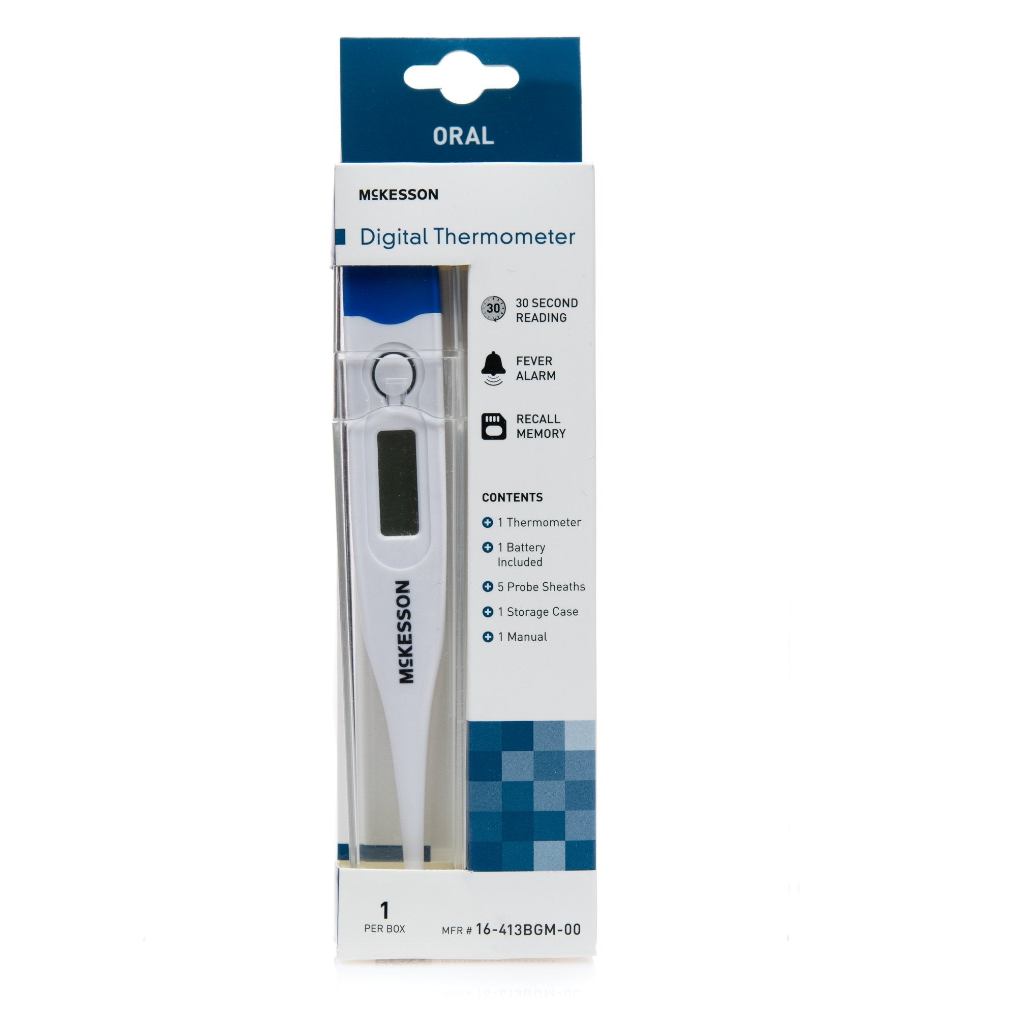 Digital Stick Thermometer McKesson Oral Probe Handheld,Packaging Type- Each