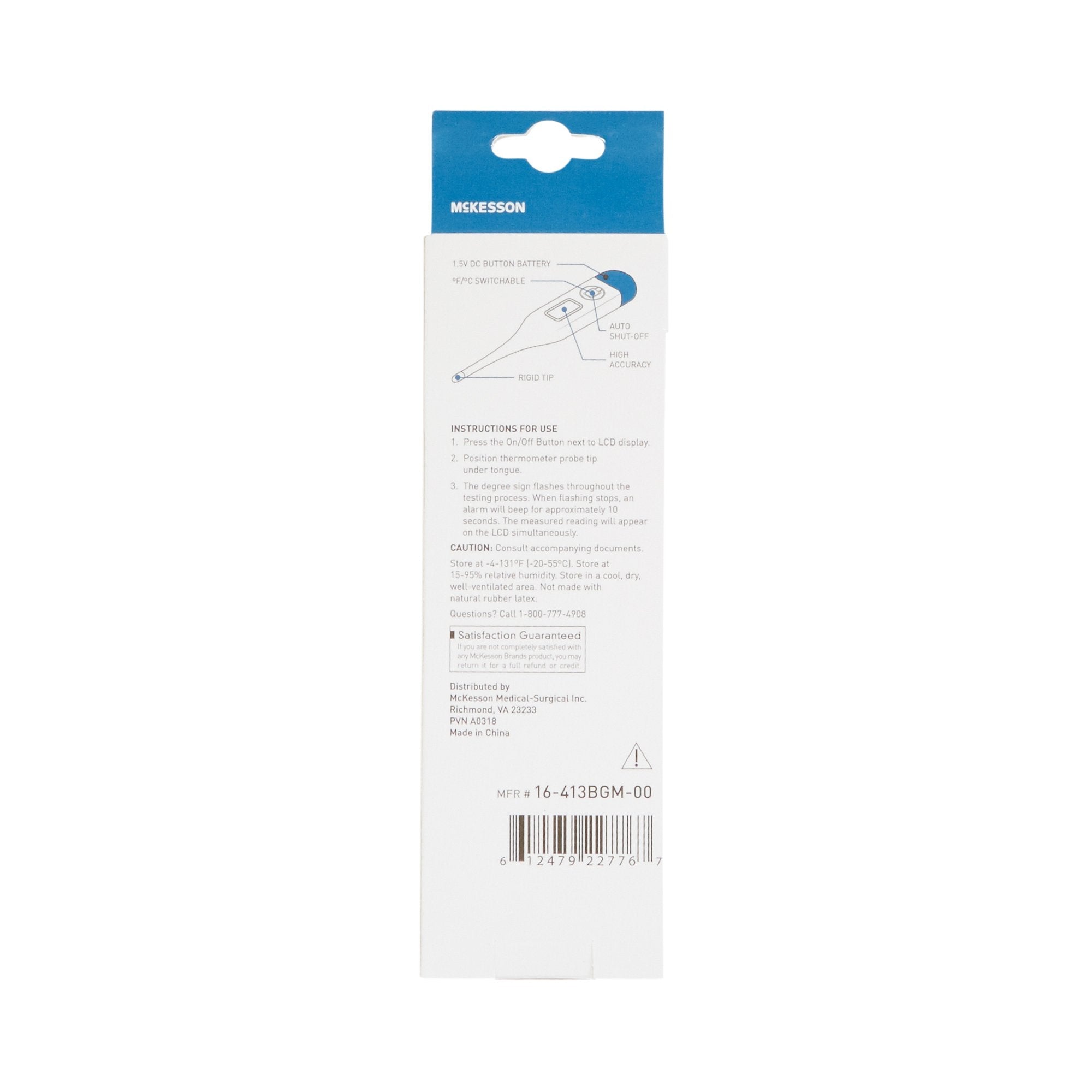 Digital Stick Thermometer McKesson Oral Probe Handheld,Packaging Type- Box