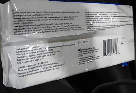 Personal Cleansing Wipe Cardinal Health™ Wings™ Soft Pack Scented 48 Count