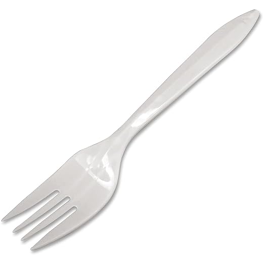 Fork Dart Medium Weight White Polypropylene, Packaging Type- Case