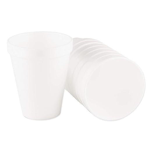 Insulated Drinking Cup Dart 10 oz. White Styrofoam Disposable, Packaging Type- Case