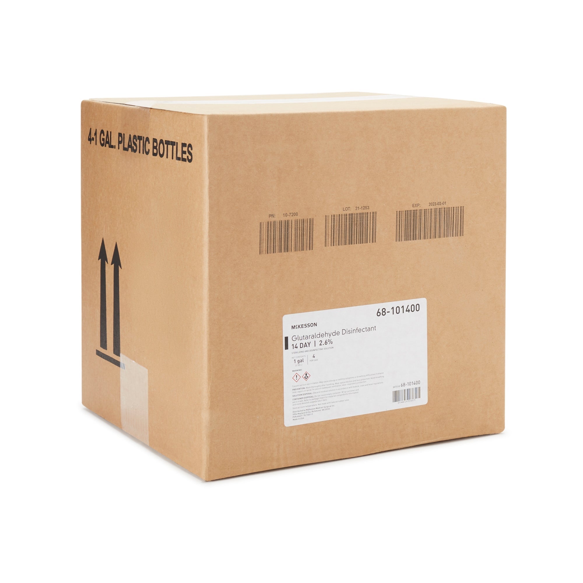 Glutaraldehyde High-Level Disinfectant McKesson 14 Day Activation Required Liquid 1 gal. Jug Reusable, Packaging Type- Case