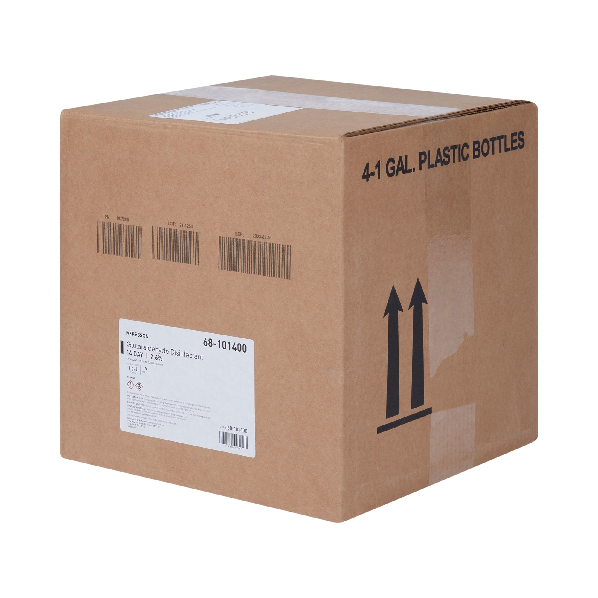 Glutaraldehyde High-Level Disinfectant McKesson 14 Day Activation Required Liquid 1 gal. Jug Reusable, Packaging Type- Case