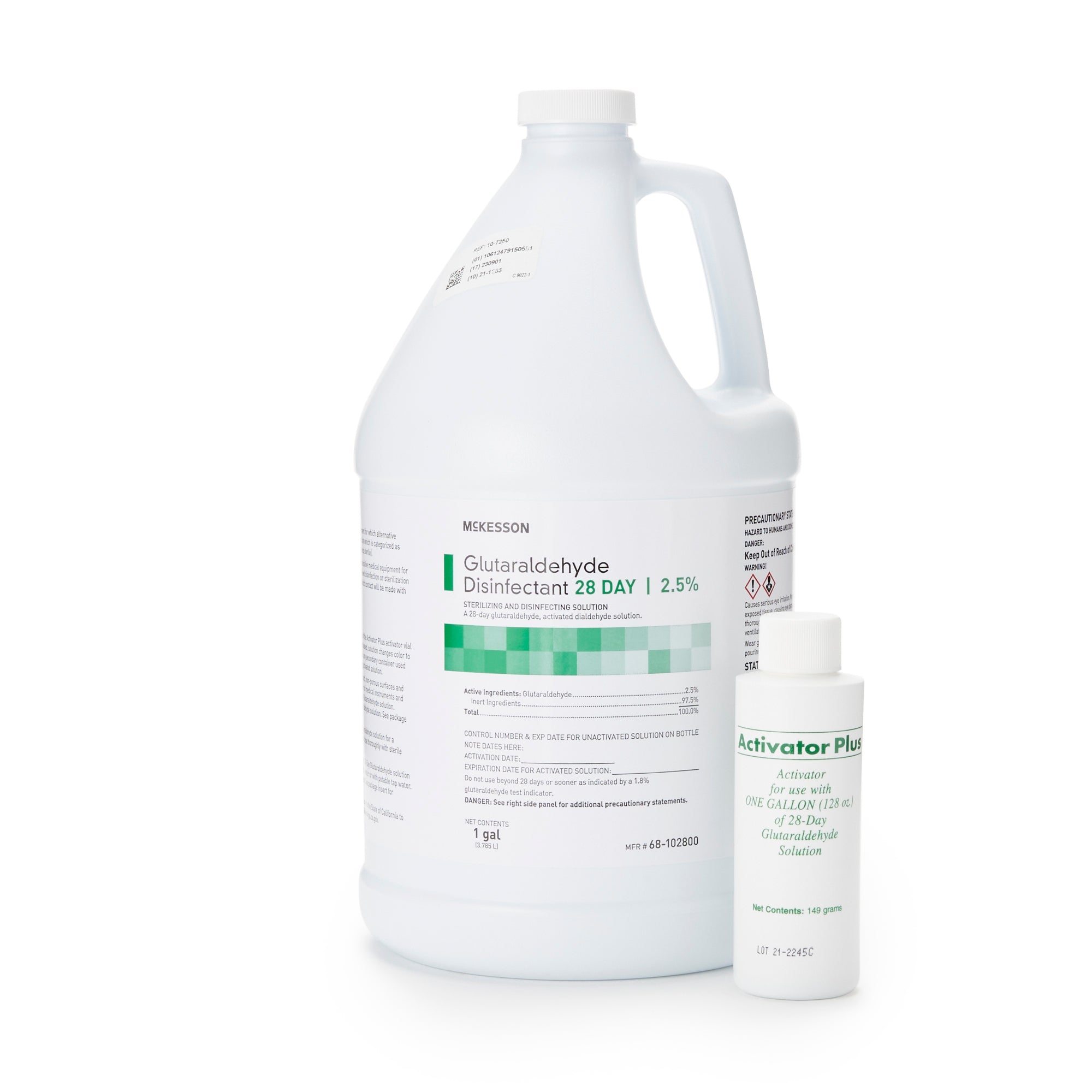 Glutaraldehyde High-Level Disinfectant McKesson 28 Day Activation Required Liquid 1 gal. Jug Reusable, Packaging Type - Gallon