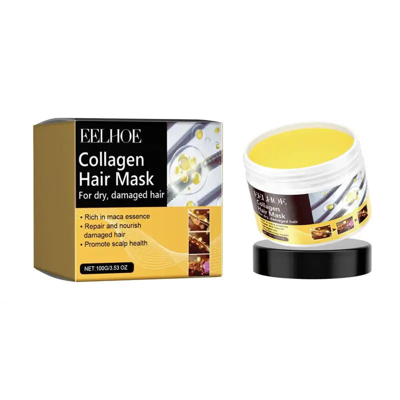 Collagen Moisturizing Hair Mask for Revitalizing Hair, Hydrating Nourishing Hair Care Mask for Dry & Damaged Hair, Hair Care Product Forwomen & Men