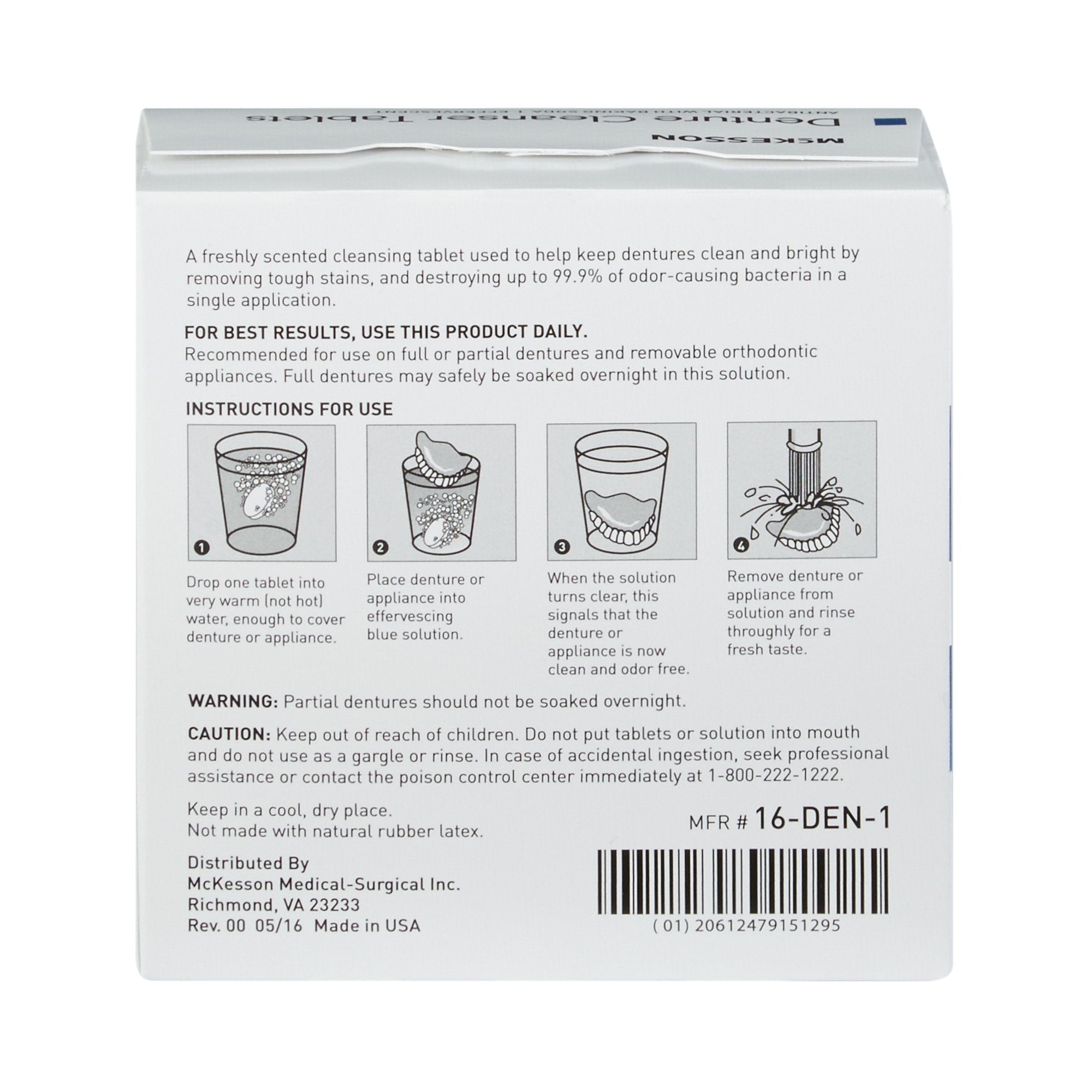 Denture Cleaner McKesson Unflavored, Packaging Type- Case