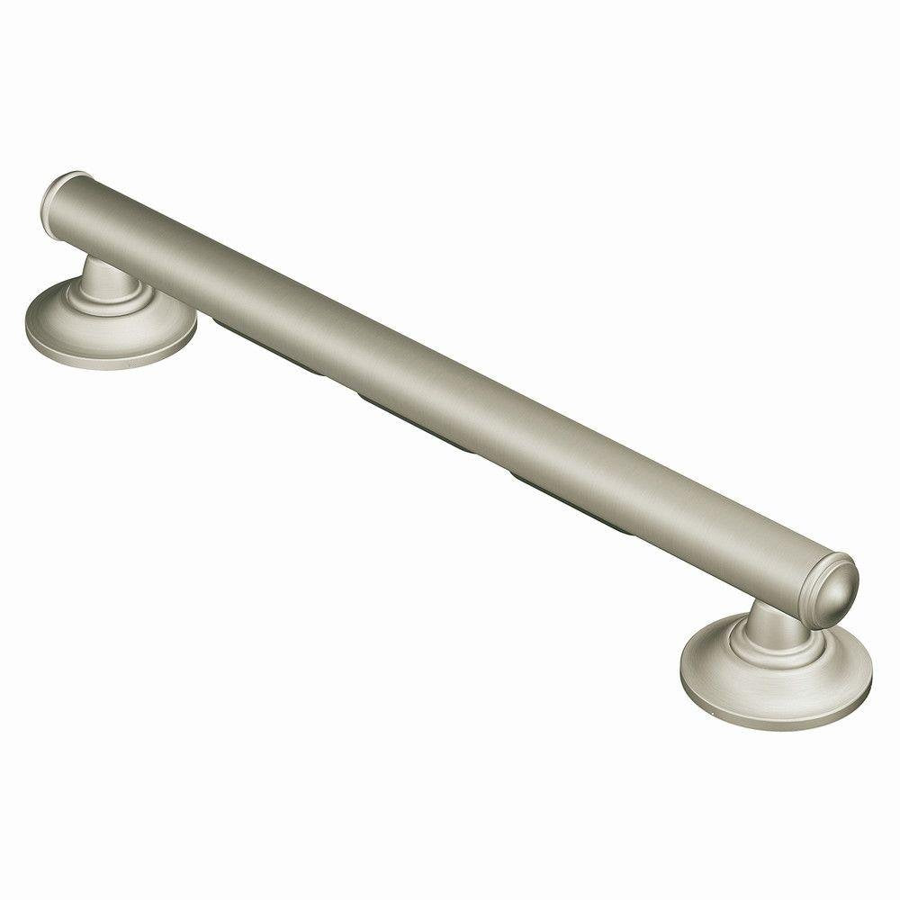 Moen Elegance Grab Bar  16  Brushed Nickel  W/grip Pads