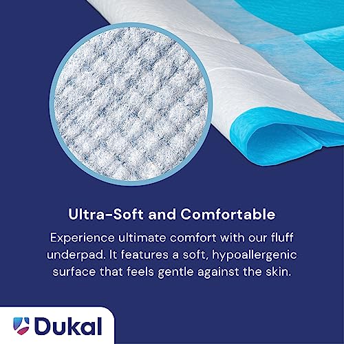 Disposable Underpad DUKAL 23 X 24 Inch Cellulose Light Absorbency, Packaging Type- Box
