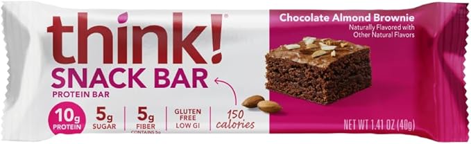 Think Products Thinkthin Bar - Lean Protein Fiber - Chocolate Almond - 1.41 Oz - 1 Case