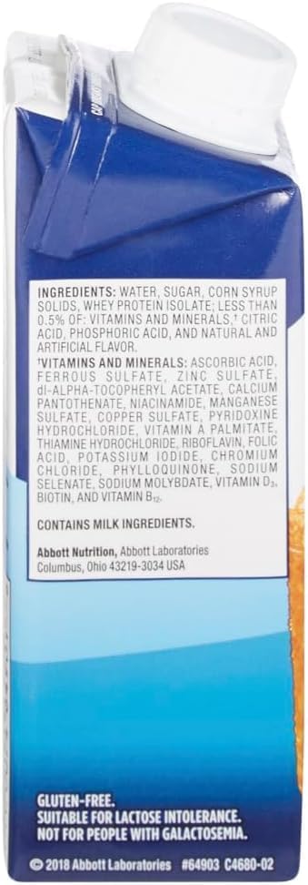 Oral Supplement Ensure Clear Therapeutic Nutrition Apple Flavor Liquid 8 oz. Reclosable Carton