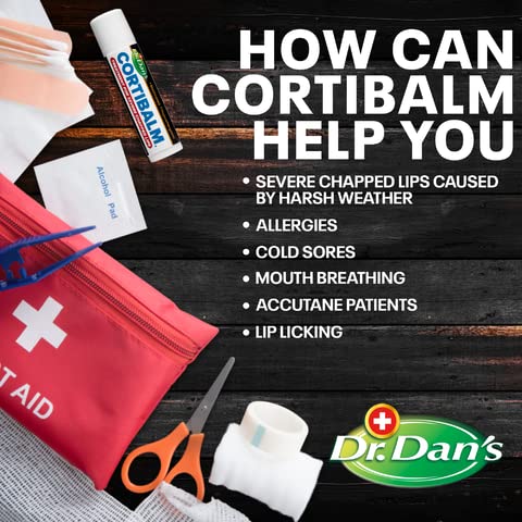 Bálsamo labial Dr. Dan's CortiBalm, tubo de 0.14 oz., tipo de empaque: individual