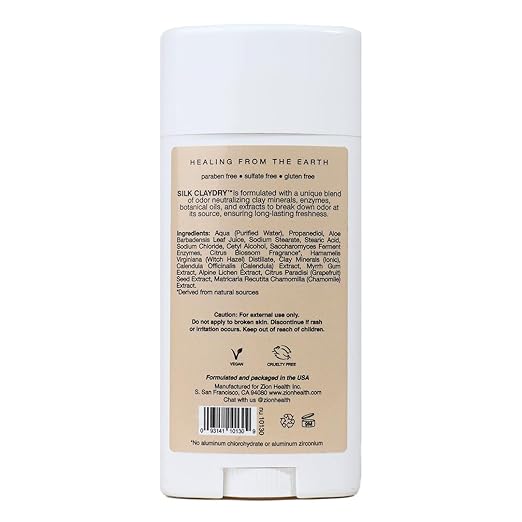 Zion Health Adama Minerals Clay Deodorant Citrus Blossom - 2.5 Oz