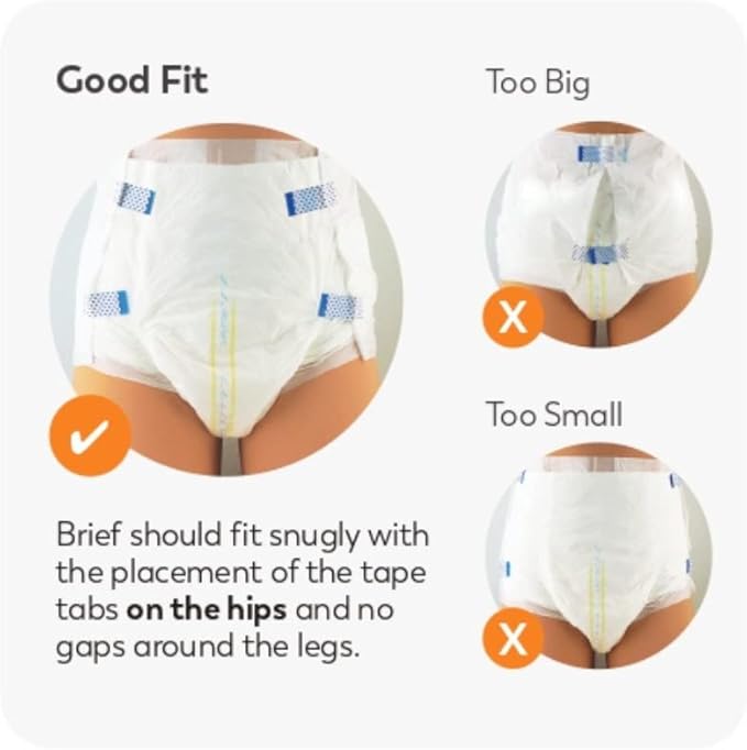Unisex Adult Incontinence Brief Tranquility HI-Rise Bariatric 3X-Large Disposable Heavy Absorbency, Packaging Type- Case