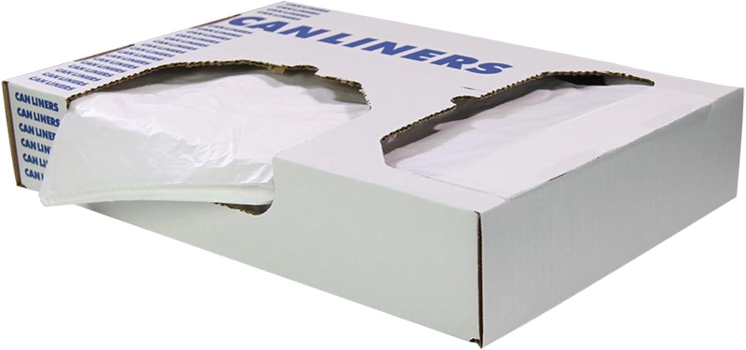 Trash Bag Heritage 60 gal. Clear LLDPE 1.1 mil 38 X 58 Inch Star Seal Bottom Flat Pack, Packaging Type- Case