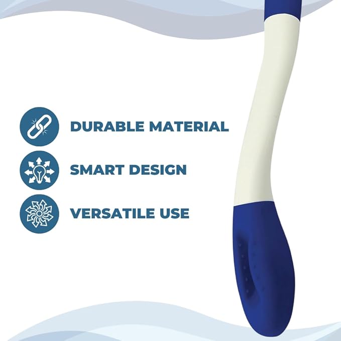 The Wiping Wand-long Reach Hygienic Cleaning Aid-blue Jay