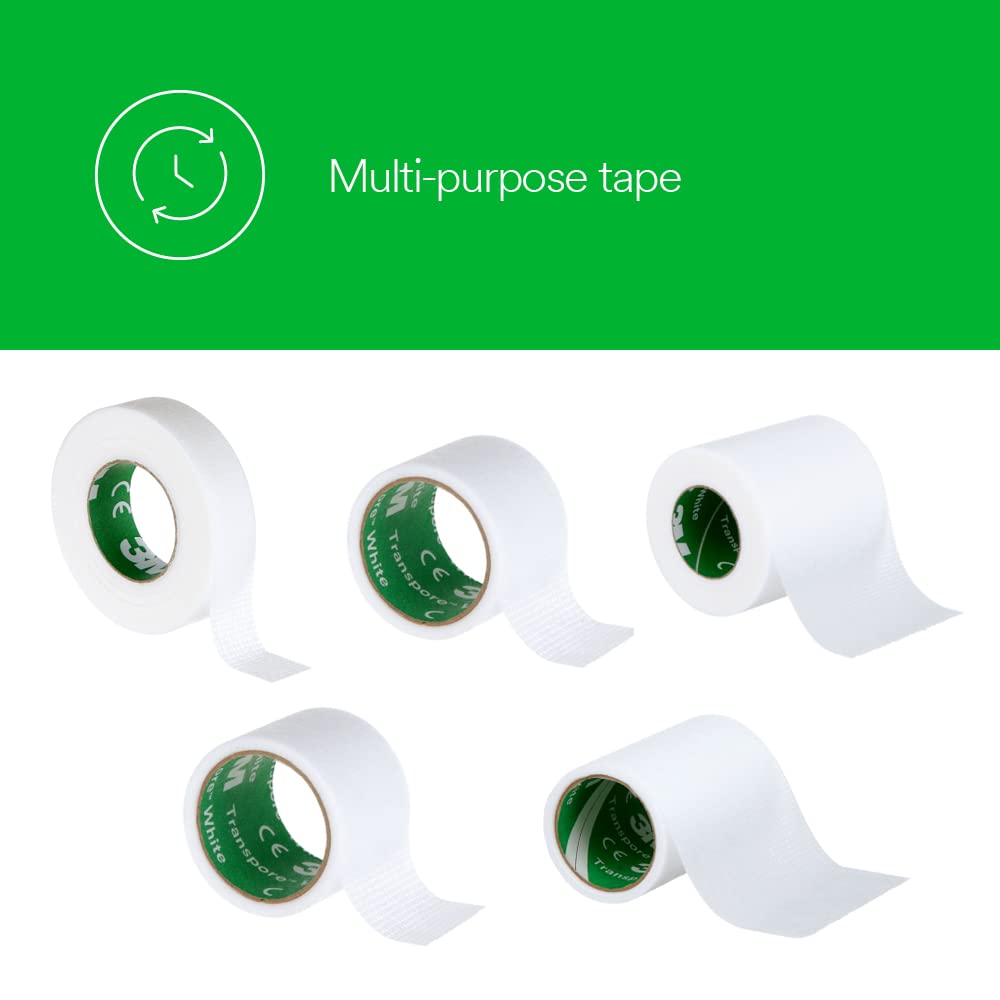 Medical Tape 3M Transpore White White 1 Inch X 10 Yard Plastic NonSterile