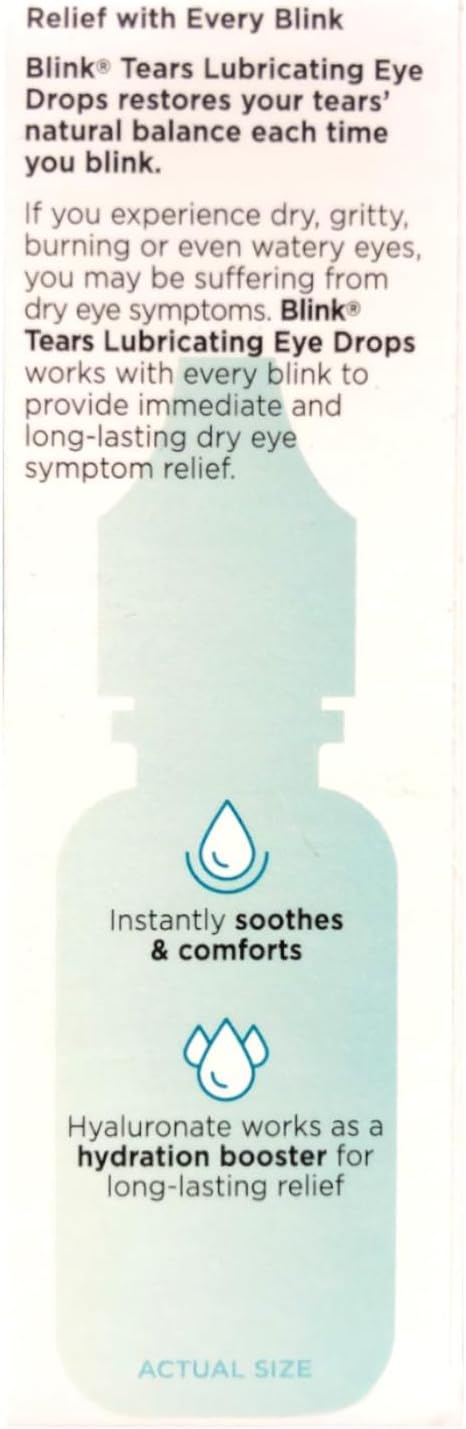 Eye Lubricant Blink Tears 0.5 oz. Eye Drops, Packaging Type- Each