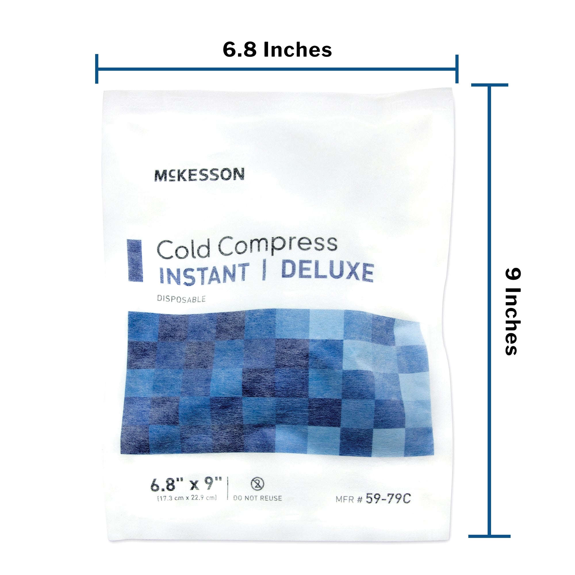 Instant Cold Pack McKesson Deluxe General Purpose Large 6-4/5 X 9 Inch Fabric / Calcium Ammonium Nitrate / Water Disposable, Packaging Type- Each
