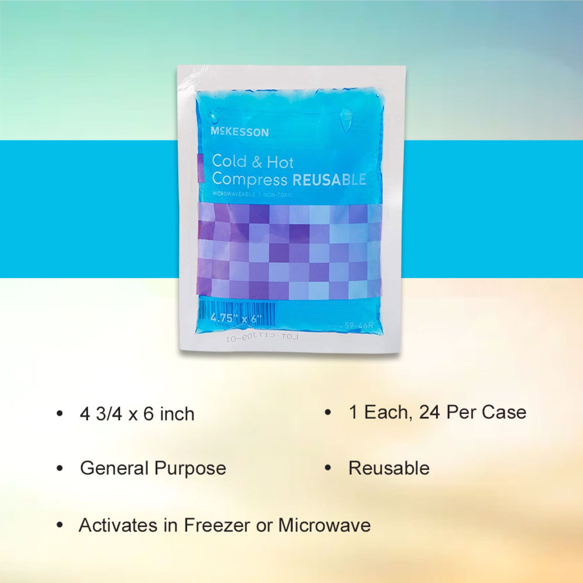 Hot / Cold Pack McKesson General Purpose Small 4-3/4 X 6 Inch Gel Reusable, Packaging Type- Case