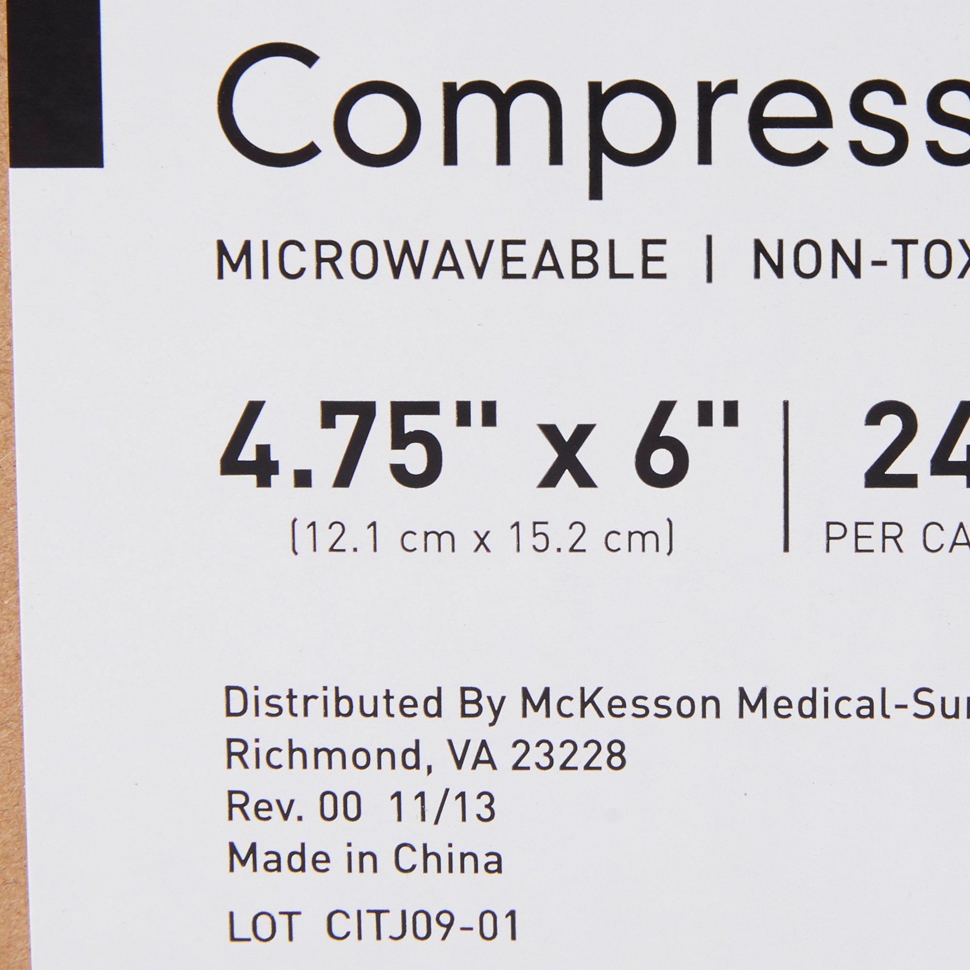 Hot / Cold Pack McKesson General Purpose Small 4-3/4 X 6 Inch Gel Reusable, Packaging Type- Case