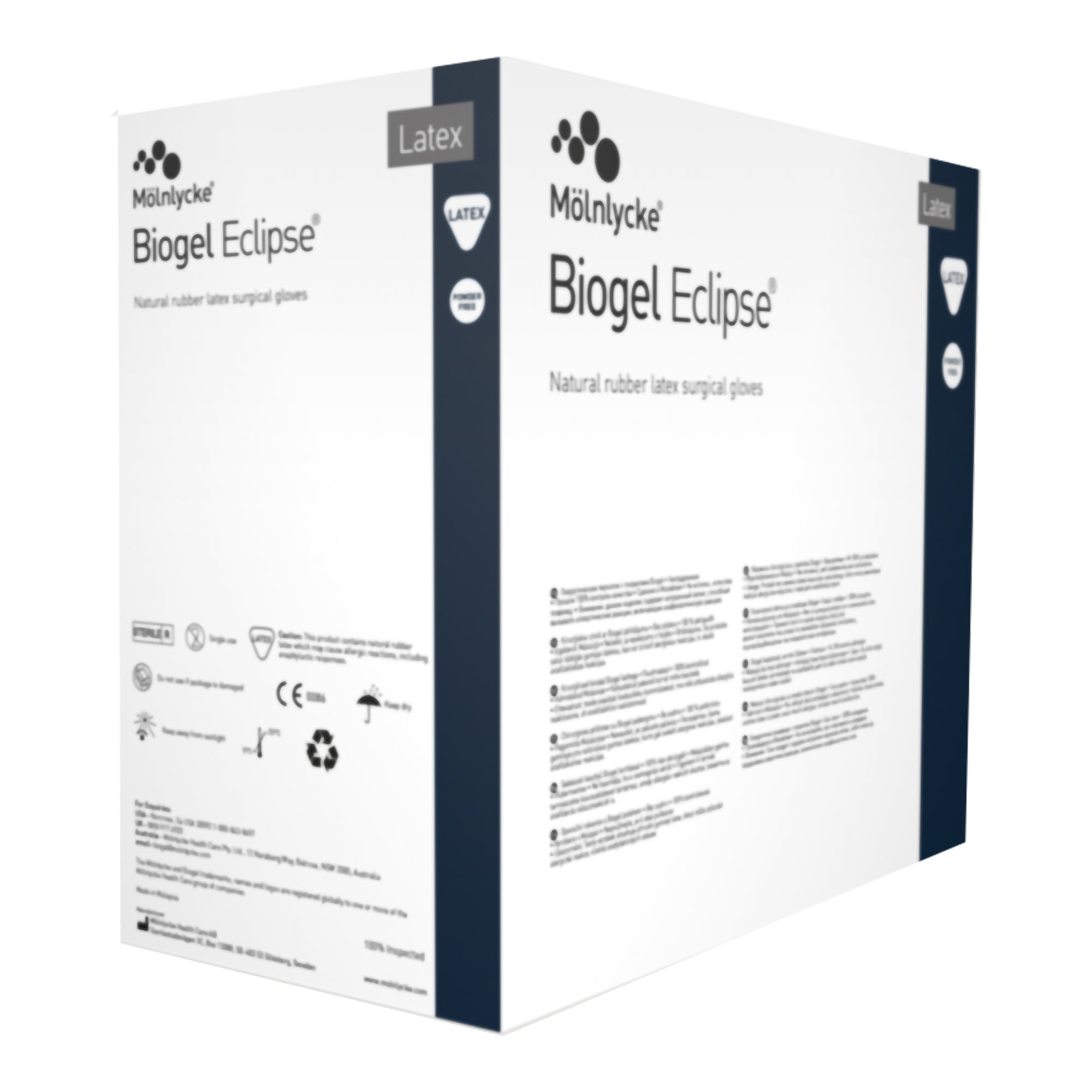 surgical glove biogel eclipse size 7 5 sterile latex standard cuff length micro textured straw not chemo approved packaging type box