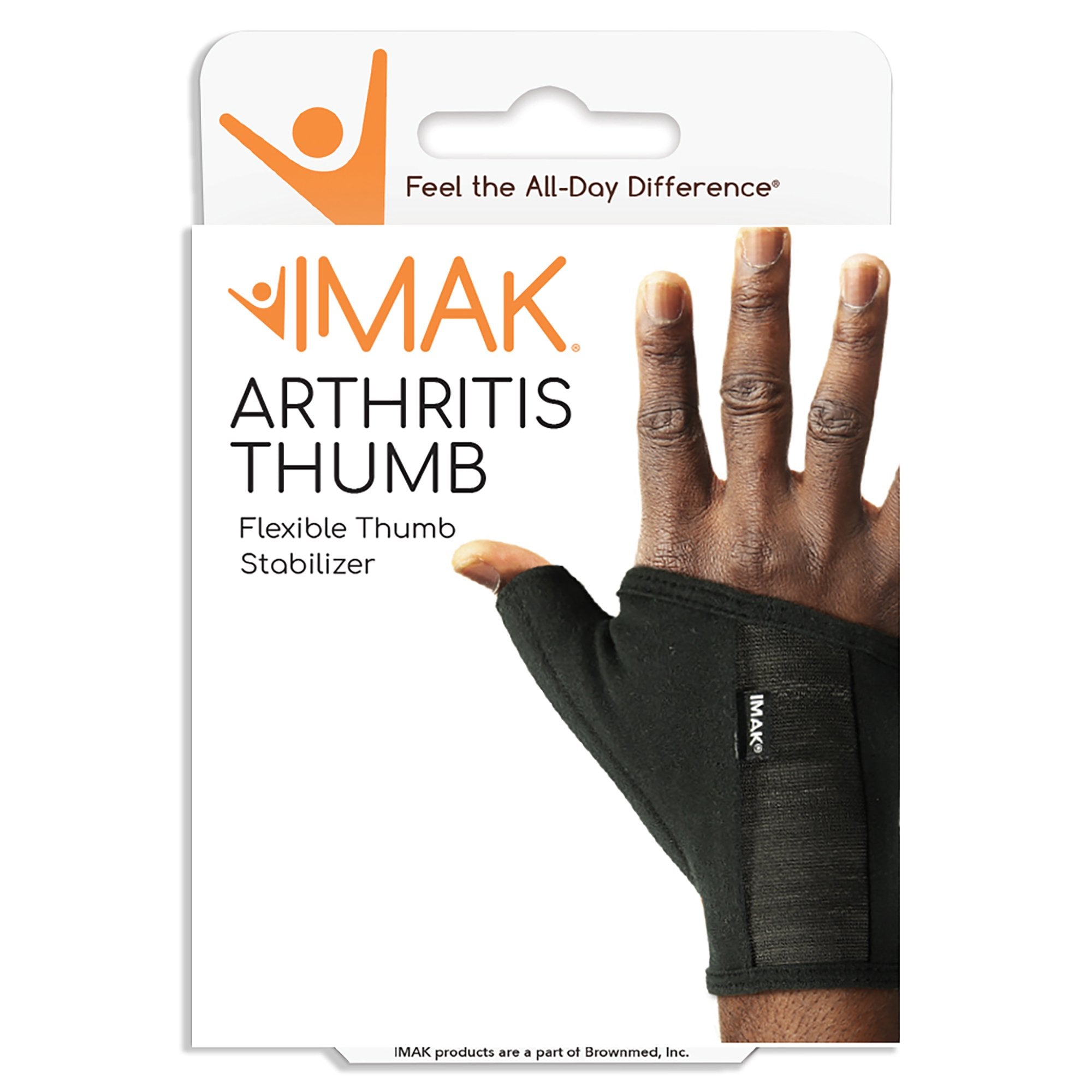Arthritis Glove IMAK Compression Arthritis Thumb Open Finger Medium Wrist Length Hand Specific Pair