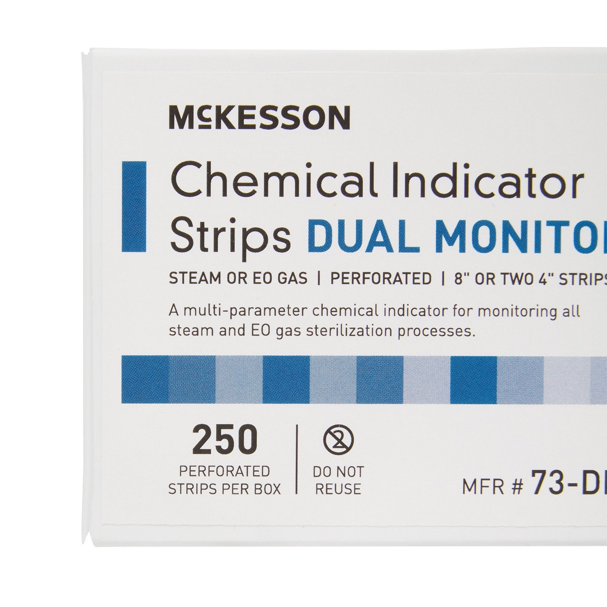 McKesson Sterilization Chemical Indicator Strip Steam / EO Gas 8 Inch, Packaging Type- Case