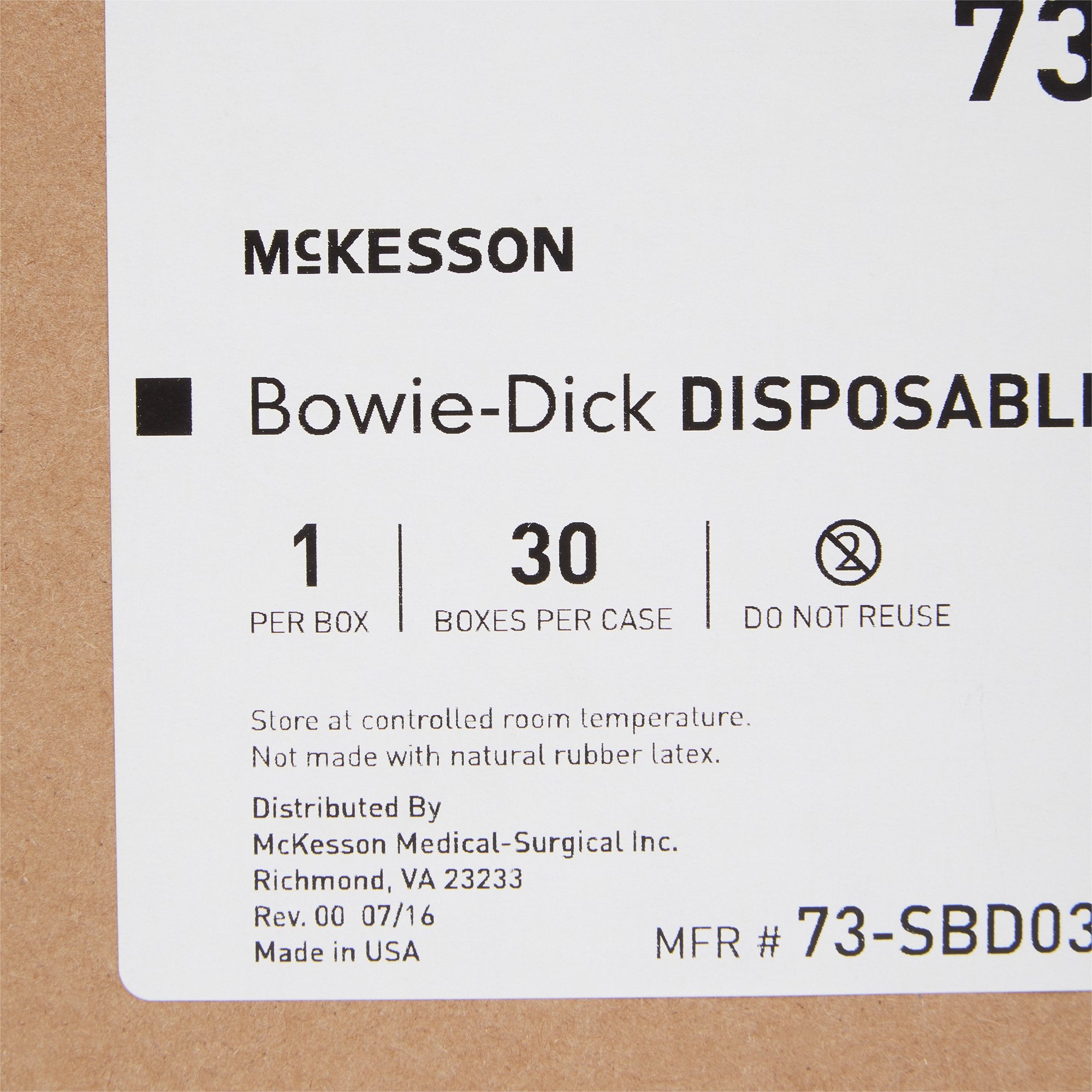 McKesson Sterilization Bowie-Dick Test Pack Steam, Packaging Type- Each