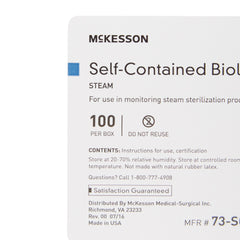 McKesson Sterilization Biological Indicator Vial Steam, Packaging Type- Box