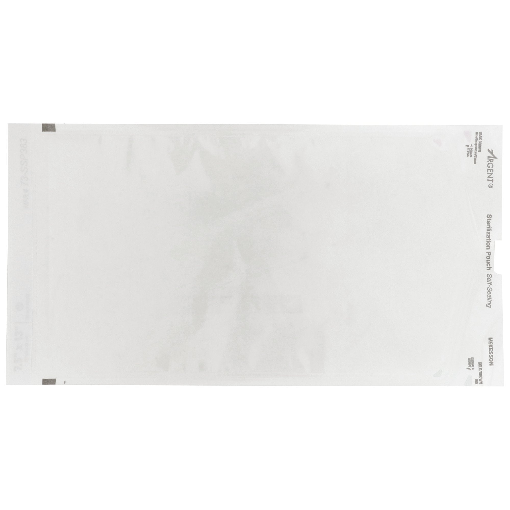 Sterilization Pouch McKesson Argent Sure-Check Ethylene Oxide (EO) Gas / Steam 7-1/2 X 13 Inch Transparent / Blue Self Seal Paper / Film, Packaging Type- Case
