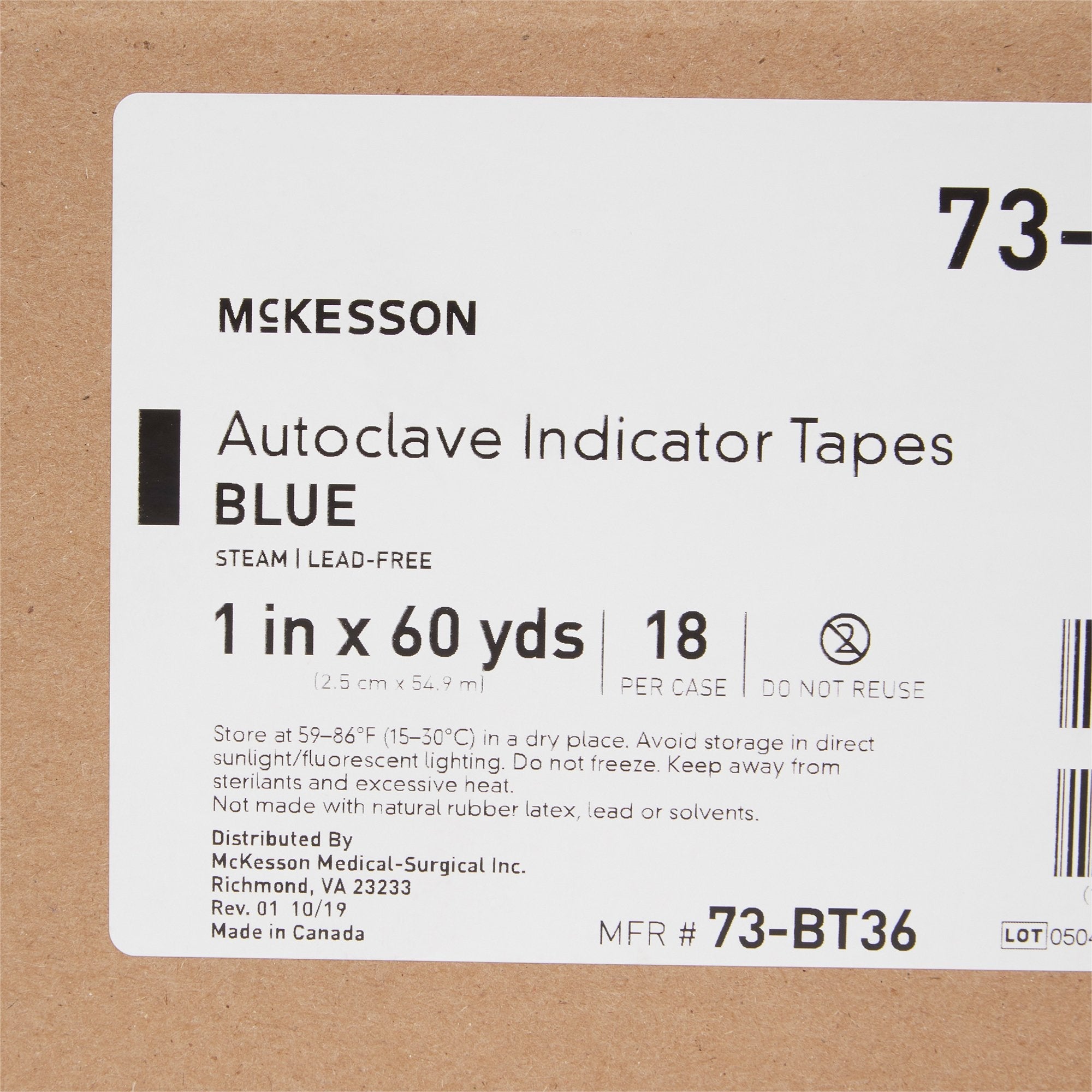 Steam Indicator Tape McKesson 1 Inch X 60 Yard Steam, Packaging Type- Case