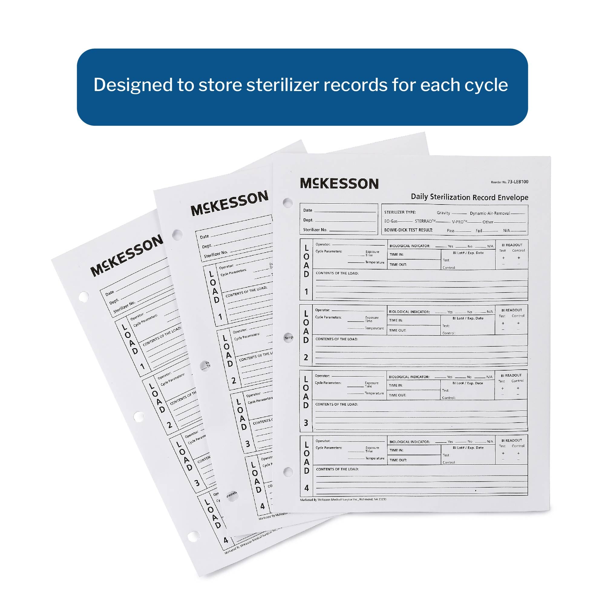 Sterilization Record Envelope McKesson, Packaging Type- Case