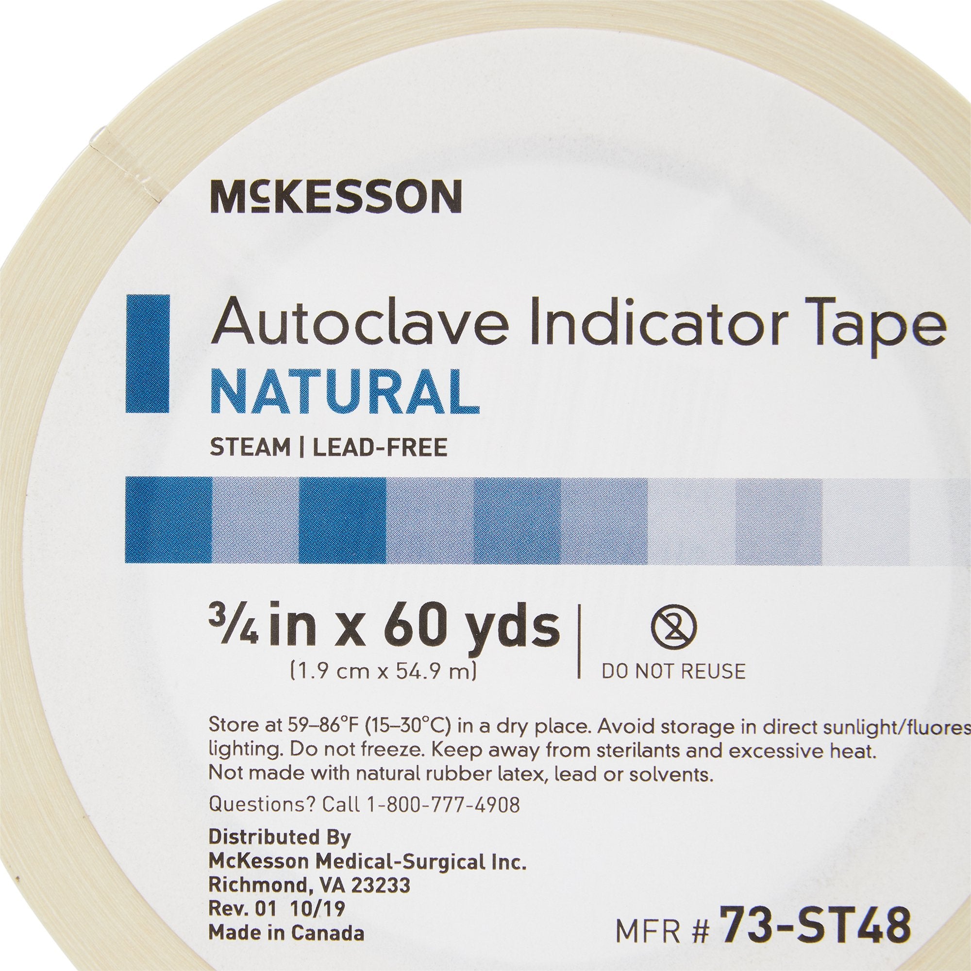 Steam Indicator Tape McKesson 3/4 Inch X 60 Yard Steam, Packaging Type- Case