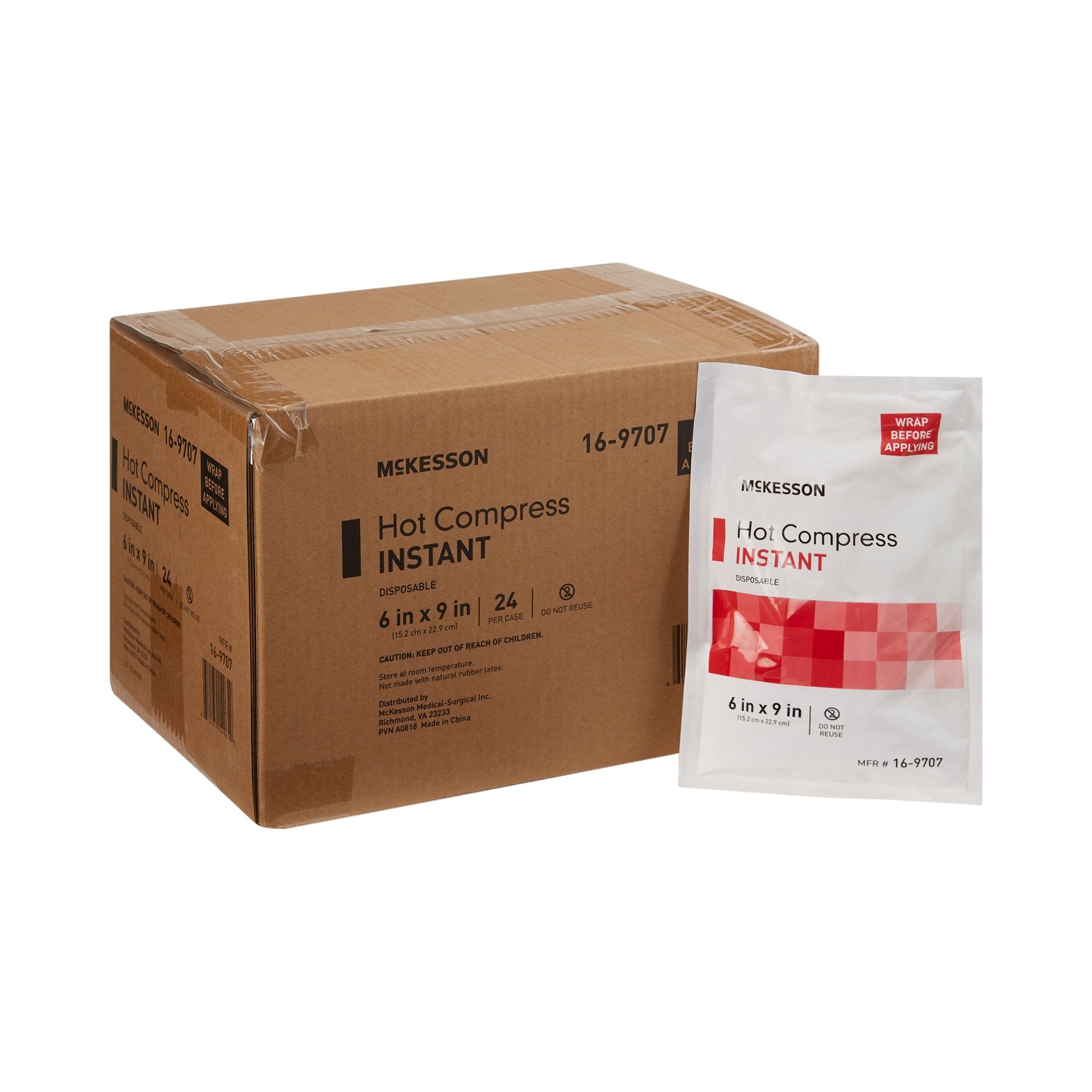 Instant Hot Pack McKesson General Purpose Large Plastic Disposable, Packaging Type- Case