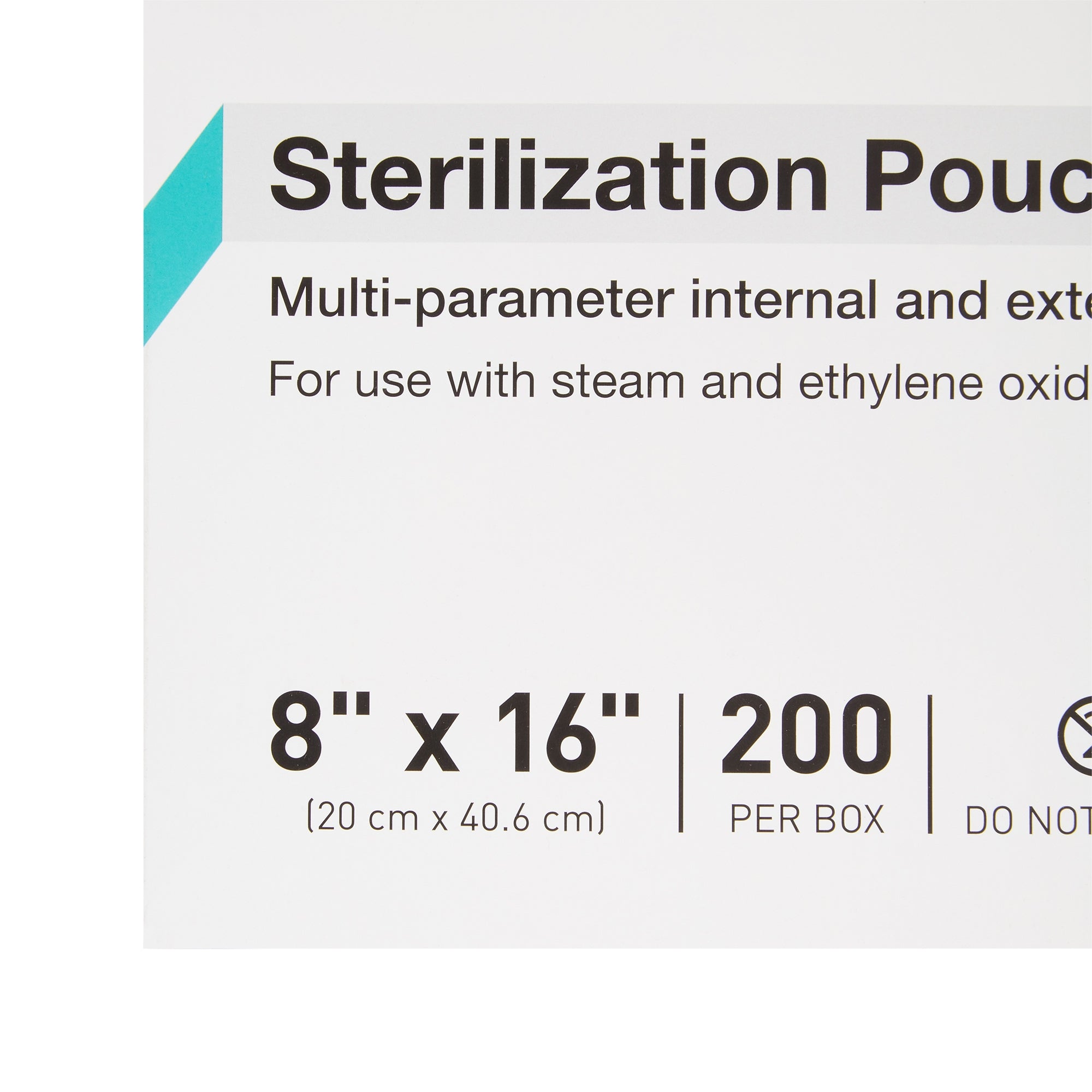 Sterilization Pouch McKesson Argent Sure-Check Ethylene Oxide (EO) Gas / Steam 8 X 16 Inch Transparent / Blue Self Seal Paper / Film, Packaging Type- Box