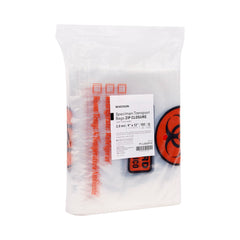 Specimen Transport Bag with Document Pouch McKesson 9 X 12 Inch Zip Closure Biohazard Symbol / Storage Instructions NonSterile, Packaging Type- Case