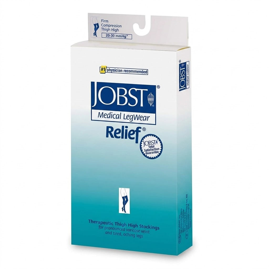 Jobst Relief 20-30 Thigh-hi Beige Large  Silicone Band