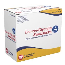 Lemon Glycerin Swabstick Dynarex® Foam Tip 3 per Pack