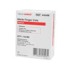 Finger Cot Large 2-1/2 Inch Length Powder Free Nitrile NonSterile, Packaging Type- Box