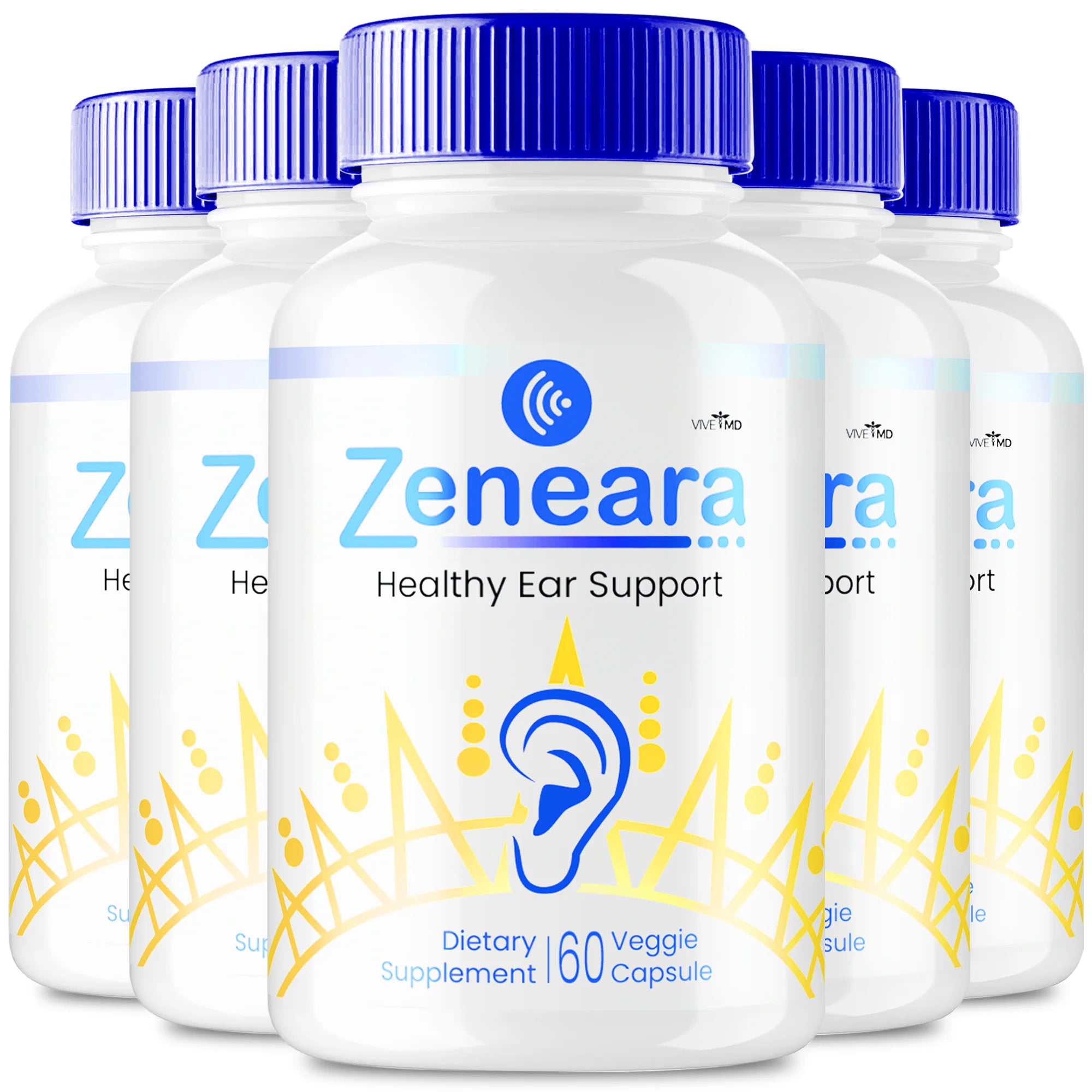 Zeneara Healthy Ear Support Supplement, Zeneara Tinnitus Treatment, Maximum Strength Zeneara Capsules for Ringing Ears, Advanced Formula Zeneara for Hearing Support Reviews (5 Pack)