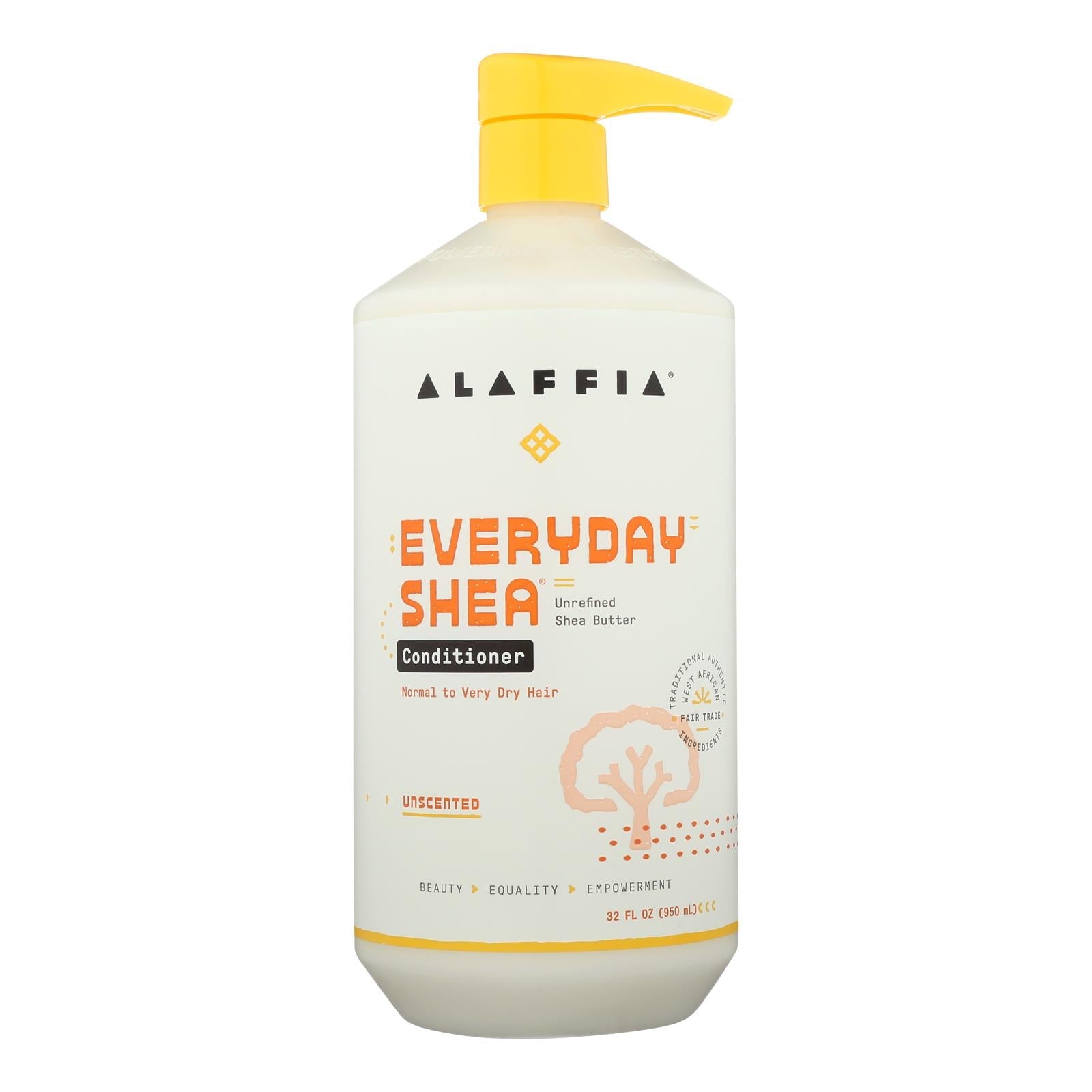 Acondicionador hidratante diario sin perfume Alaffia con manteca de karité - 1 unidad - 32 onzas líquidas