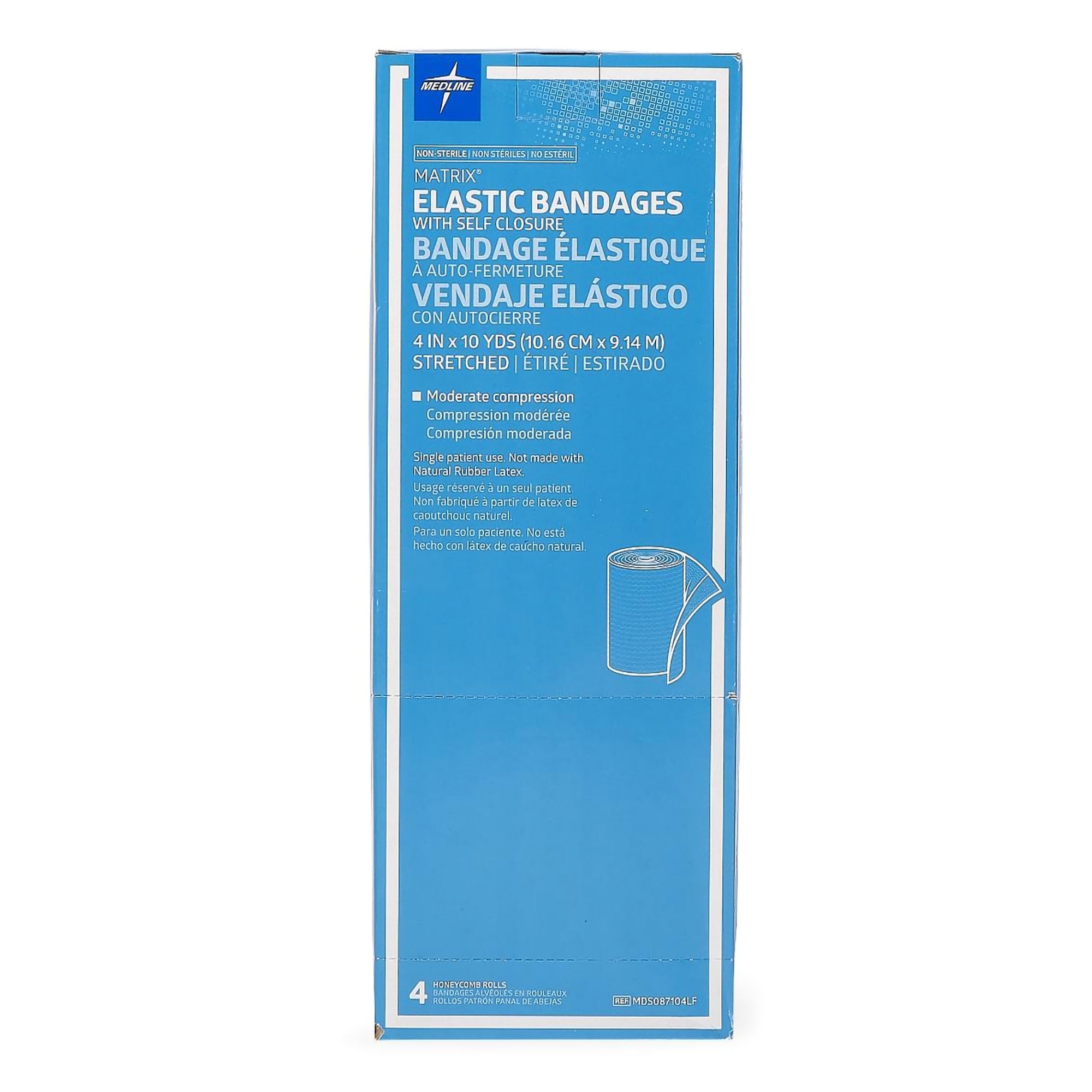 Compression Bandage 4 Inch X 10 Yard Hook and Loop Closure Tan NonSterile Standard Compression, Packaging Type- Case